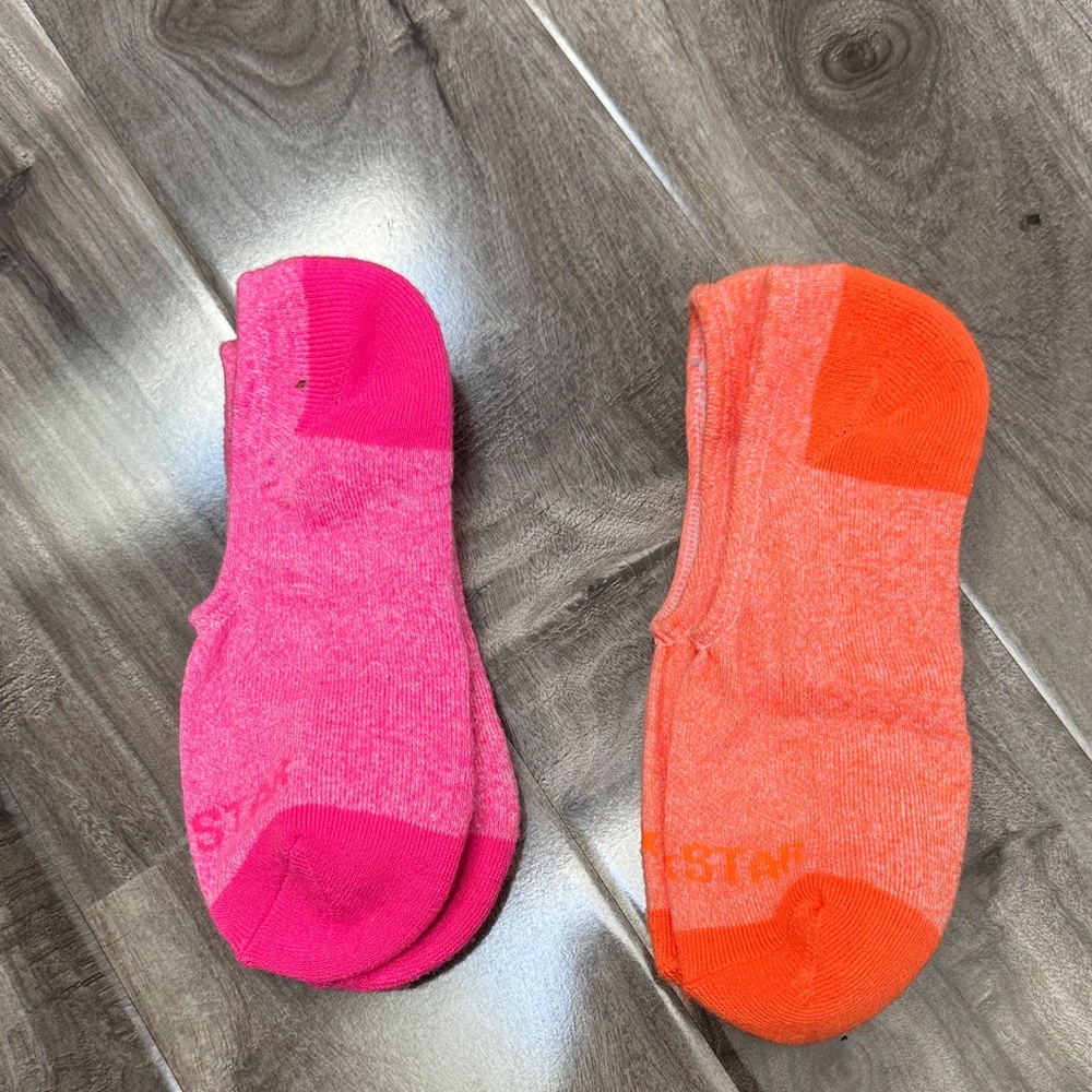 Vibrant Pink and Orange Ankle Socks